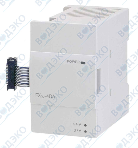 Mitsubishi FX3U-4DA модуль расширения 4 выхода +-10В, 4...20, +-20мА, 16 бит 169509