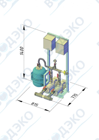 Насосная станция 5м3/ч АКВАФЛОУ РМ 2/P-05/30F ЭКО